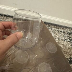 Clear Plastic Stemless Wine Glasses